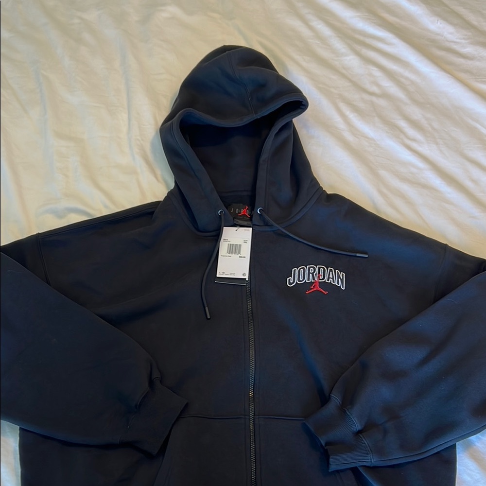 Nike Jordan Men's Black Zip-up Hoodie Jacket